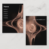 Carte De Visite FRACTAL ROSE 2, antique rose pâle blanc (Devant / Derrière)