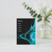 Carte De Visite FRACTAL ROSE 2 bleu vif (Debout devant)