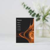 Carte De Visite FRACTAL ROSE 2, orange vif jaune noir (Debout devant)