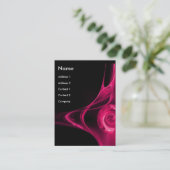 Carte De Visite FRACTAL ROSE 2 rose vif noir (Debout devant)