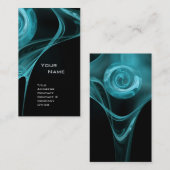 Carte De Visite FRACTAL ROSE 3 antique bleu (Devant / Derrière)
