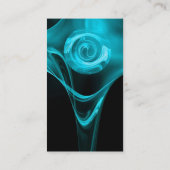 Carte De Visite FRACTAL ROSE 3 bleu clair noir (Dos)