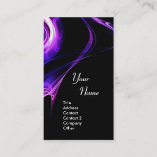 Carte De Visite FRACTAL ROSE 3 bleu clair violet violet violet