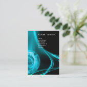 Carte De Visite FRACTAL ROSE 3 bleu vif (Debout devant)