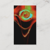 Carte De Visite FRACTAL ROSE 3 bleu vif bleu vert (Dos)