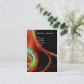 Carte De Visite FRACTAL ROSE 3 bleu vif bleu vert (Debout devant)