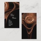 Carte De Visite FRACTAL ROSE 3 brun clair noir (Devant / Derrière)