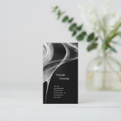 Carte De Visite FRACTAL ROSE 3 clair noir et blanc gris (Debout devant)