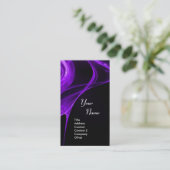 Carte De Visite FRACTAL ROSE 3 clair violet foncé (Debout devant)