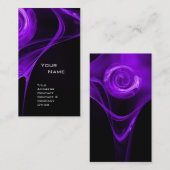 Carte De Visite FRACTAL ROSE 3 clair violet foncé (Devant / Derrière)