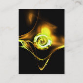 Carte De Visite FRACTAL ROSE 3 jaune vif orange brun noir (Dos)