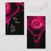 Carte De Visite FRACTAL ROSE 3 rose vif (Devant / Derrière)