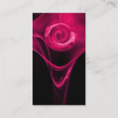 Carte De Visite FRACTAL ROSE 3 rose vif noir (Dos)