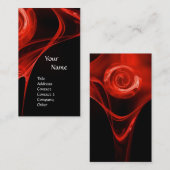 Carte De Visite FRACTAL ROSE 3 rouge vif (Devant / Derrière)