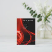 Carte De Visite FRACTAL ROSE 3 rouge vif noir (Debout devant)