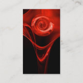 Carte De Visite FRACTAL ROSE 3 rouge vif noir (Dos)