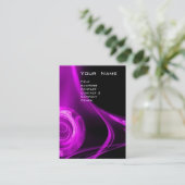Carte De Visite FRACTAL ROSE 3 violet vif violet violet noir (Debout devant)