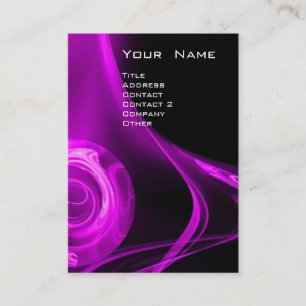 Carte De Visite FRACTAL ROSE 3 violet vif violet violet noir