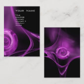 Carte De Visite FRACTAL ROSE 3 violet violet clair noir (Devant / Derrière)