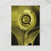 Carte De Visite FRACTAL ROSE 4 MONOGRAS doux jaune antique noir (Dos)