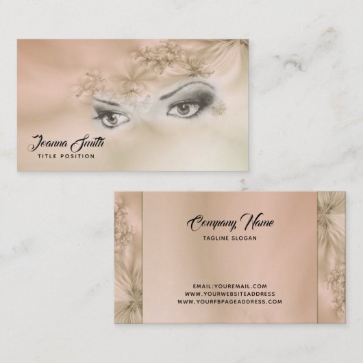 Carte De Visite Fractale beige (Devant / Derrière)