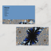 Carte De Visite fractale bleue (Devant / Derrière)