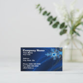 Carte De Visite Fractale bleue abstraite (Debout devant)