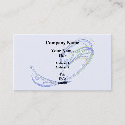 Carte De Visite Fractale - Dauphin (Devant)