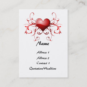 Carte De Visite Fractale du coeur - customisé