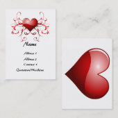 Carte De Visite Fractale du coeur - customisé (Devant / Derrière)