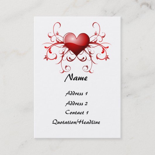 Carte De Visite Fractale du coeur - customisé (Devant)