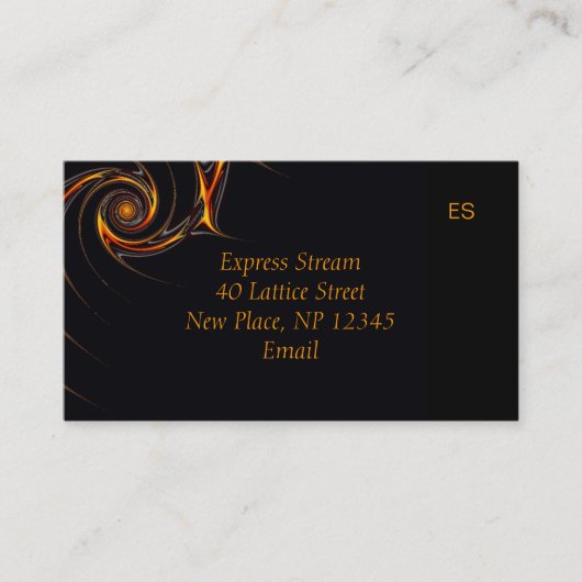 Carte de visite fractale en fil barbelé (Devant)