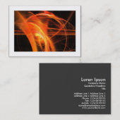 Carte De Visite Fractale flamme 06 (bordé) (Devant / Derrière)