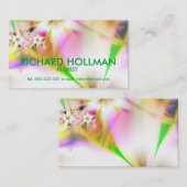 Carte De Visite fractale florale (Devant / Derrière)