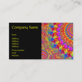 Carte De Visite Fractale folle rose