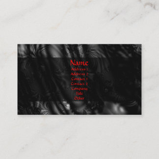 Carte De Visite Fractale noire de dentelle