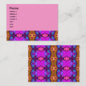 Carte De Visite fractale rose de rubans (Devant / Derrière)