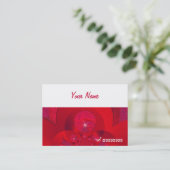 Carte De Visite fractale rouge avec éclat (Debout devant)