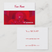 Carte De Visite fractale rouge avec l'étincelle (Devant / Derrière)