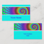 Carte De Visite Fractale spirale Abstraite + votre texte (Devant / Derrière)