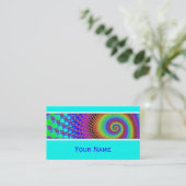 Carte De Visite Fractale spirale Abstraite + votre texte (Debout devant)