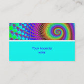 Carte De Visite Fractale spirale Abstraite + votre texte (Dos)