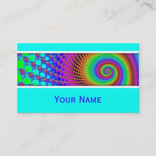 Carte De Visite Fractale spirale Abstraite + votre texte (Devant)