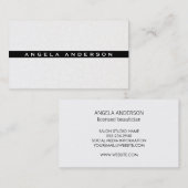 Carte De Visite Fractionné contemporain / bande noire (Devant / Derrière)