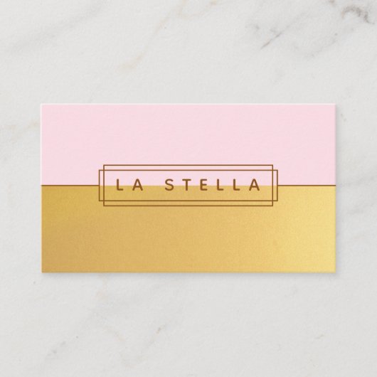 Carte De Visite Fractionnement minimal d'or et de rose | Cadre de  (Devant)