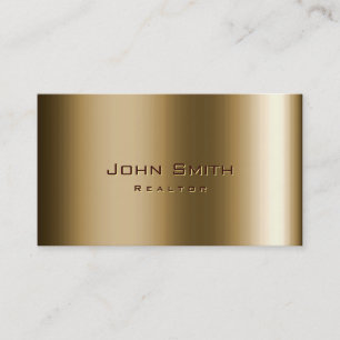 Carte de visite frais d'agent immobilier de bronze