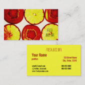 carte de visite frais de bar à jus de fruit génial (Devant / Derrière)