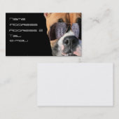 Carte de visite frais de chien de boxeur (Devant / Derrière)