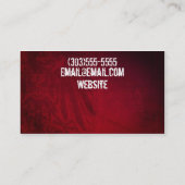 Carte de visite frais de rouge de l'AR 15 (Dos)