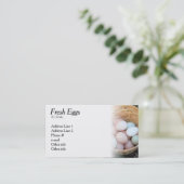 Carte de visite frais d'oeufs (Debout devant)